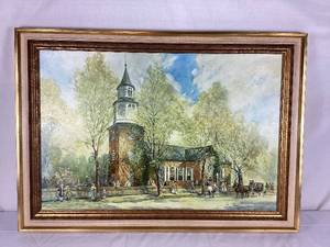 Old Bruton Church - Williamsburg, VA Framed Art Print by Joseph C. Claghorn