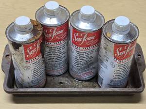 Sea Foam Motor Treatment Cans including Rusted Can All are 12 or so full
