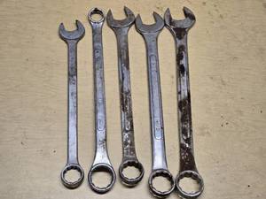 Challenger and Other Brands Combination Wrench Set, Various Sizes ranging from 1 14 to 1 12 inches