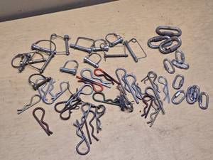 Lot of Linch Pins, Hitch Pins, and Snap Clips Assortment