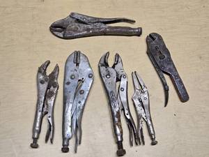 Lot of Locking Pliers and Wrenches Including Vice Grip and Other Brands