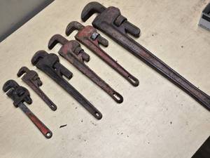 Set of Assorted Pipe Wrenches