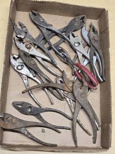 Box of Assorted Pliers