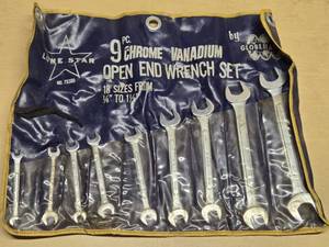 Lone Star 9-Piece Chrome Vanadium Open End Wrench Set