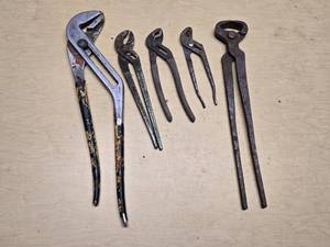 Lot of Hand Tools including Adjustable Wrenches and Pliers Set
