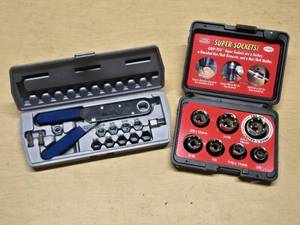 Grip-Tite Super Sockets and Spec Tools Squeeze Wrench Set including Sockets and Accessories