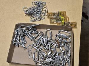 Hardware Assortment including Quick Links, Hitch Pins, and Linch Pins