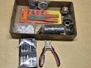 Electrical Tool and Supply Set including Crimping Tool, Wire Strippers, and Voltage Tester Kit