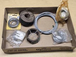 Galvanized Steel Wire, Sandpaper Roll, and Various Cable Items