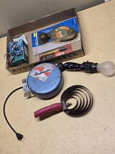 Cordomatic Model 500 Retractable Cord Reel, Battery Tester, and Other Garage Items