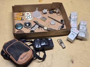 Minolta Freedom AF35 Film Camera, Old Timex Watch and Assorted Garage Items