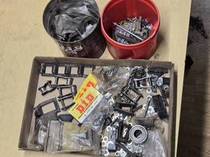 John Deere and D.I.D. Replacement Parts Box with Bolts, Washers, Bearings, and Chain Links