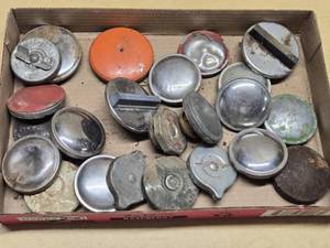 Radiator and Fuel Caps Assortment with Various Styles and Colors