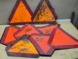 Reflective Slow-Moving Vehicle Warning Triangles