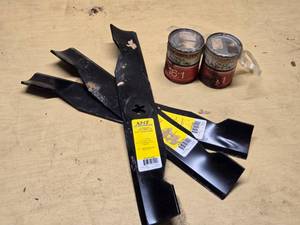 XHT Aftermarket Replacement Mower Blades and Homelite 2-Cycle Engine Oil