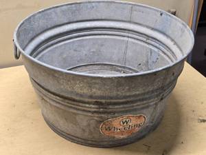 Wheeling Corrugating Company Metal Tub