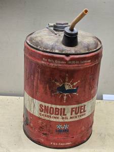 LeMans Snobil Fuel 6 Gallon Gasoline-Oil Mixture Can