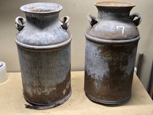 Henning Co-Op and Other Creamery Milk Cans