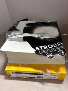 White and Stardust Cardstock