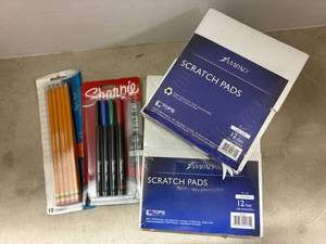 Scratch Pads, Pens and Pencils