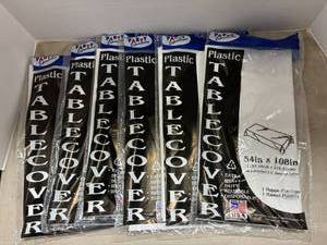White Plastic Tablecovers