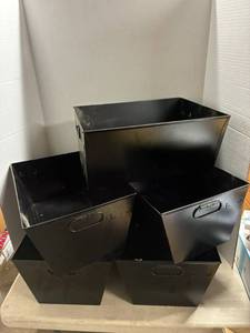 Black Metal Bins