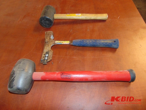 lot 26 image: Rubber Mallets and Hammer