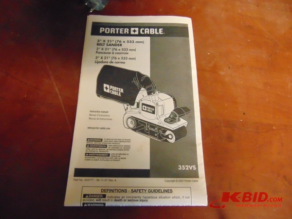 lot 69 image: Porta Cable Belt Sander