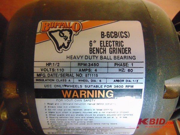 lot 120 image: Buffalo 6 Bench Grinder