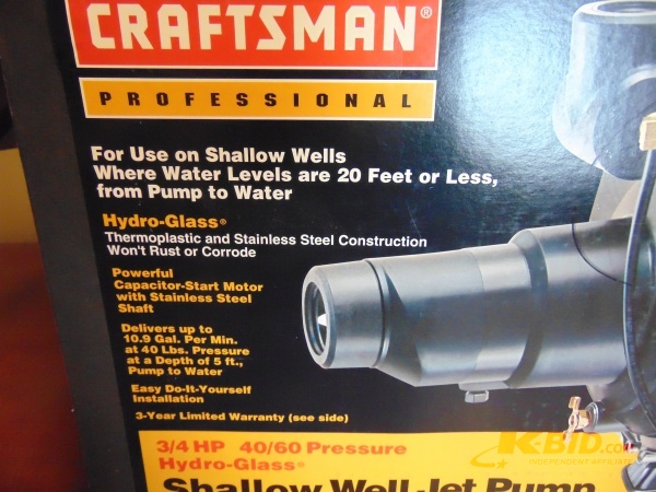 lot 141 image: Craftsman Shallow Well Jet Pump