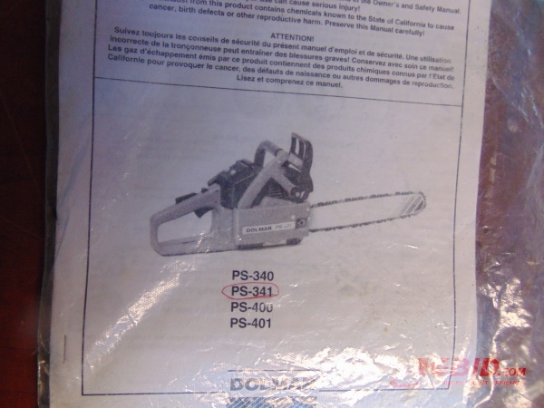 lot 148 image: Dolmar PS-341 Chainsaw
