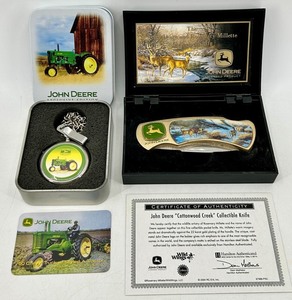 John Deere Collectible Knife & Pocket Watch with Chain