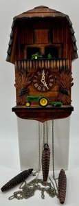 John Deere German Cuckoo Clock With Tractor Motif