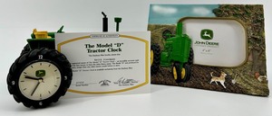 John Deere Model D Tractor Clock Display With Frame