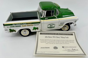 John Deere 1955 Chevy Pickup Truck Die-Cast Model 11 in With COA