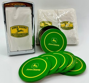 John Deere Napkin Holder, Coasters & Napkins Mixed Lot