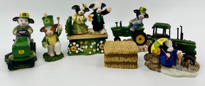 Marys Moo Moos John Deere Figurine Mixed Lot (Lot of 6)