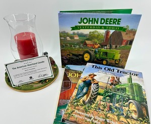John Deere Books & American Heartland Candle Mixed Lot