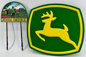 John Deere Decorative Sign Pair