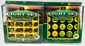 John Deere Decorative Light Set Mixed Lot of 2