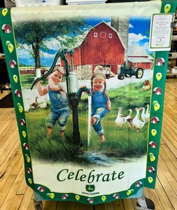 John Deere Celebrate Flag Collection Banner with COA