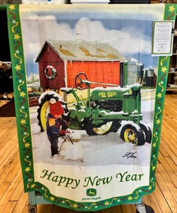 John Deere Happy New Year Flag Collection Banner With COA Edition 0566