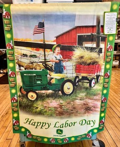 John Deere Happy Labor Day Flag Collection Limited Edition 0483 with COA