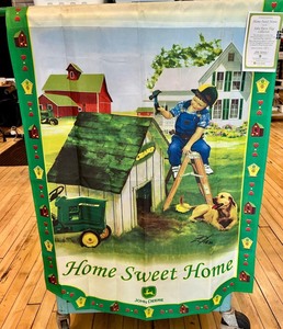 John Deere Home Sweet Home Flag Collection Banner With COA