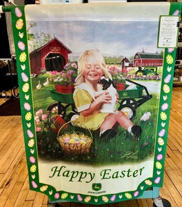 John Deere Happy Easter Flag Collection Edition 0992 with COA