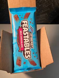NY 2 - MrBeast Feastables Milk Chocolate 10-Bar Box 21 Oz