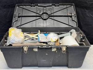 Large Plastic Toolbox & Contents