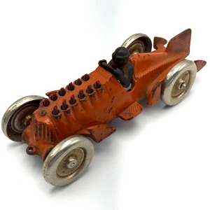 Hubley Cast Iron Mechanical Race Car w Working Reciprocating Engine