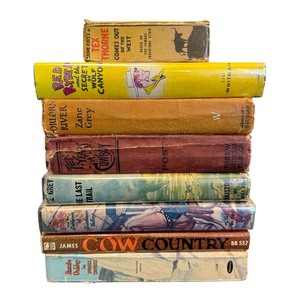 Collection of Vintage Western Books with Dust Jackets – Roy Rogers, Gene Autry, Annie Oakley & More