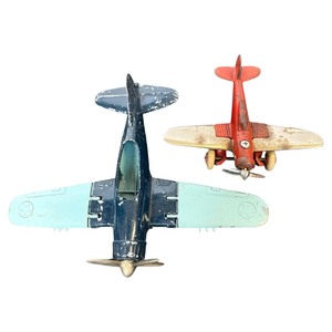 Vintage Cast Iron Toy Airplanes Including Hubley Example